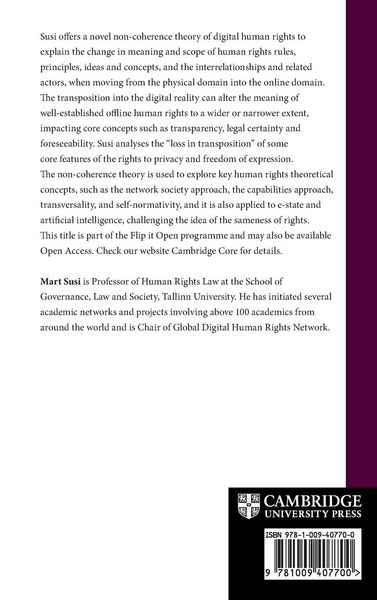 Produktbild: The Non-Coherence Theory of Digital Human Rights