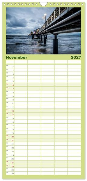 Produktbild: Familienplaner 2027 - Die Insel Usedom in Bildern mit 5 Spalten (Wandkalender, 21 x 45 cm) CALVENDO