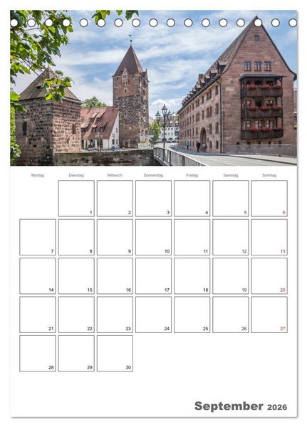 Produktbild: N&Uuml;RNBERG Bezauberndes Altstadtherz / Terminplaner (Tischkalender 2026 DIN A5 hoch), CALVENDO Monatskalender