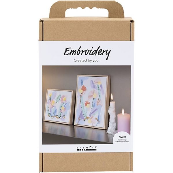 Produktbild: Creativ Company Kreativ Set Stickereien, Bilder, Pastellfarben