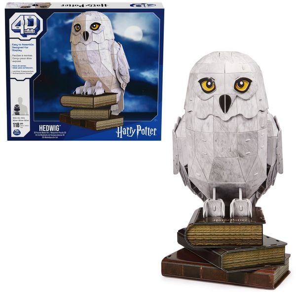 Produktbild: 4D Build - Harry Potter, 3D-Puzzle der beliebten Schnee-Eule Hedwig aus hochwertigem Karton, 118 Teile, f&uuml;r Harry Potter Fans ab 12 Jahren