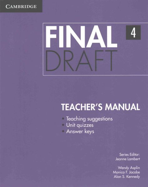 Produktbild: Final Draft Level 4 Teacher's Manual
