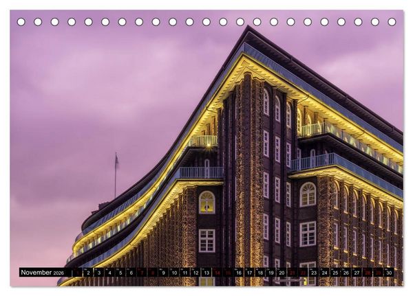 Produktbild: Hamburger Highlights (Tischkalender 2026 DIN A5 quer), CALVENDO Monatskalender