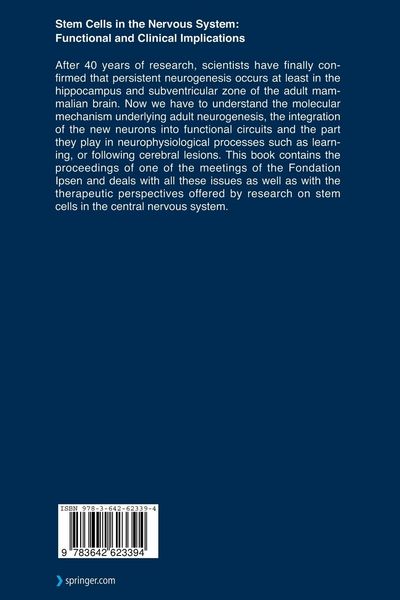 Produktbild: Stem Cells in the Nervous System: Functional and Clinical Implications