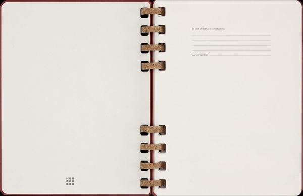 Produktbild: Moleskine Undatierter Life Kalender Mit Spiralbindung, Xl, Wochen-Monatskalender, Fester Einband, Crush Cherry