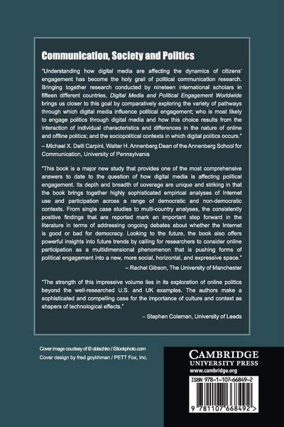 Produktbild: Digital Media and Political Engagement Worldwide
