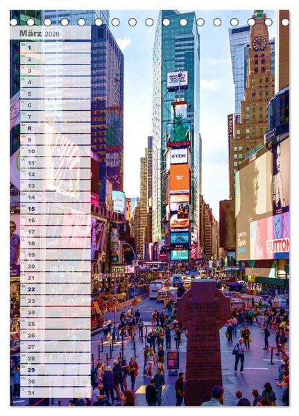 Produktbild: New York - Manhattan (Tischkalender 2026 DIN A5 hoch), CALVENDO Monatskalender