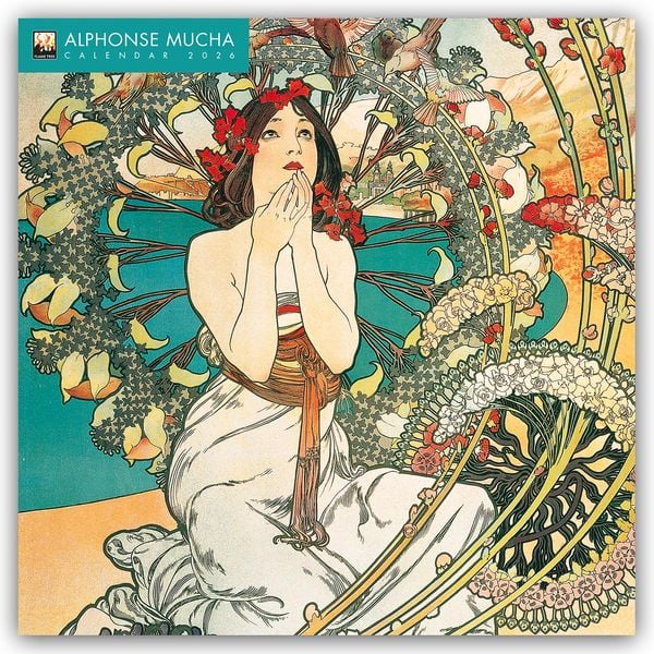 Produktbild: Alphonse Mucha &ndash; Alfons Mucha 2026 &ndash; Original Flame Tree Publishing-Kalender [Kalender]