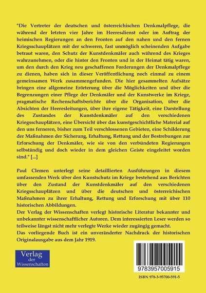 Produktbild: Kunstschutz im Kriege