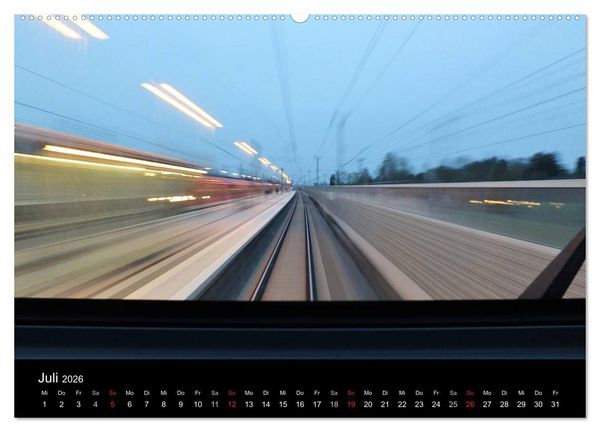 Produktbild: Lokf&uuml;hrerperspektiven (Wandkalender 2026 DIN A2 quer), CALVENDO Monatskalender