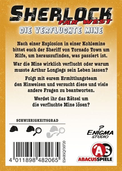 Produktbild: Sherlock Far West - Die verfluchte Mine (Spiel)