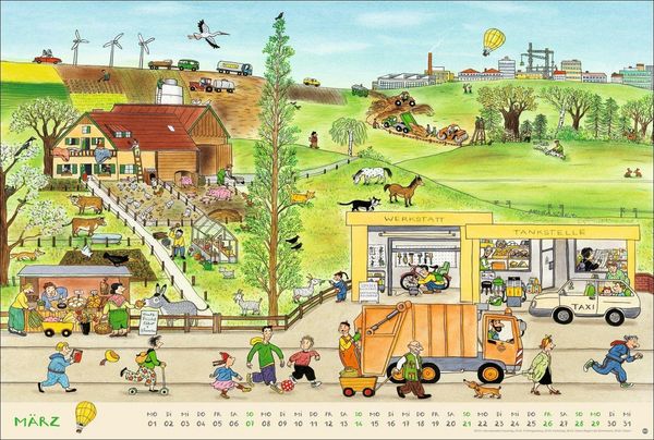 Produktbild: R.S. Berner Wimmel-Kalender 2027