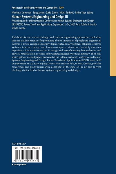 Produktbild: Human Systems Engineering and Design III