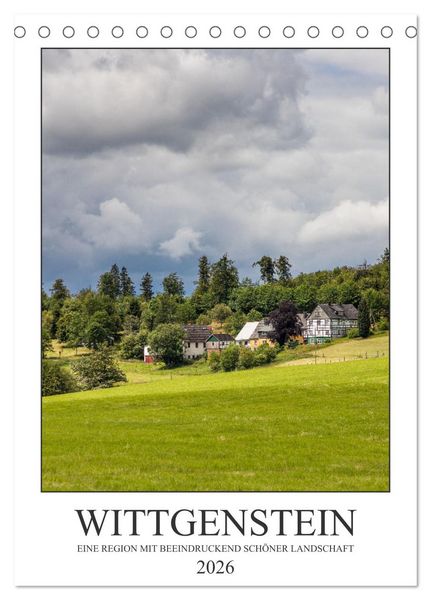 Produktbild: Wittgenstein &ndash; Eine Region mit beeindruckend sch&ouml;ner Landschaft (Tischkalender 2026 DIN A5 hoch), CALVENDO Monatskalender