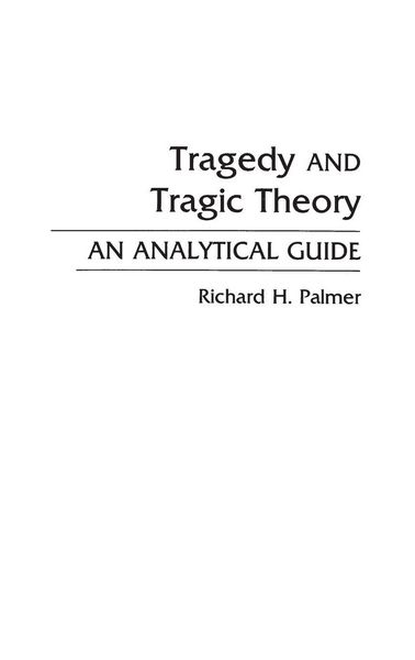 Produktbild: Tragedy and Tragic Theory