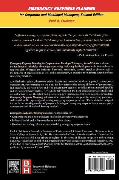 Produktbild: Erickson, P: Emergency Response Planning for Corporate and M