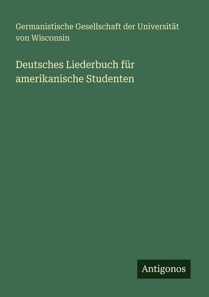 Produktbild: Deutsches Liederbuch f&uuml;r amerikanische Studenten