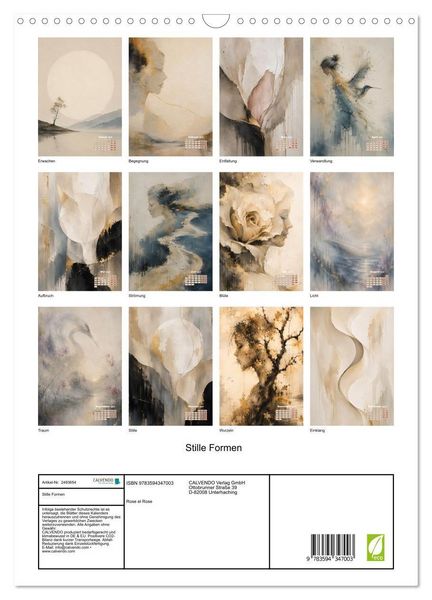 Produktbild: Stille Formen (Wandkalender 2027 DIN A3 hoch), CALVENDO Monatskalender