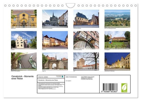 Produktbild: Osnabr&uuml;ck - Momente einer Reise (Wandkalender 2027 DIN A4 quer), CALVENDO Monatskalender