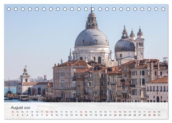 Produktbild: Venedig - Romantische Stadt am Canal Grande (Tischkalender 2026 DIN A5 quer), CALVENDO Monatskalender