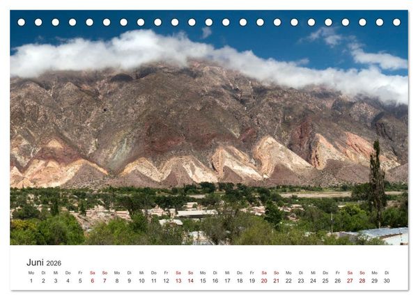 Produktbild: Die Farben der Anden - Argentinien und Chile (Tischkalender 2026 DIN A5 quer), CALVENDO Monatskalender