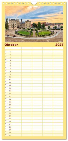 Produktbild: Familienplaner 2027 - Coburg - Veste, Markt & mehr mit 5 Spalten (Wandkalender, 21 x 45 cm) CALVENDO