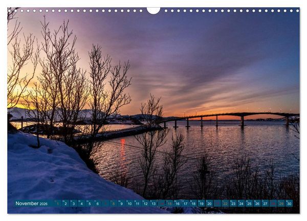 Produktbild: Von Troms&ouml; nach Sommaroy - Winter in Norwegen (Wandkalender 2026 DIN A3 quer), CALVENDO Monatskalender