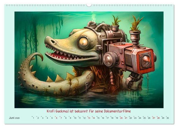 Produktbild: Die freundlichen Tiesee Cyborgs (hochwertiger Premium Wandkalender 2026 DIN A2 quer), Kunstdruck in Hochglanz
