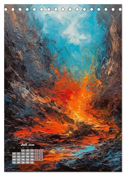 Produktbild: Abstrakte Landschaften (Tischkalender 2026 DIN A5 hoch), CALVENDO Monatskalender