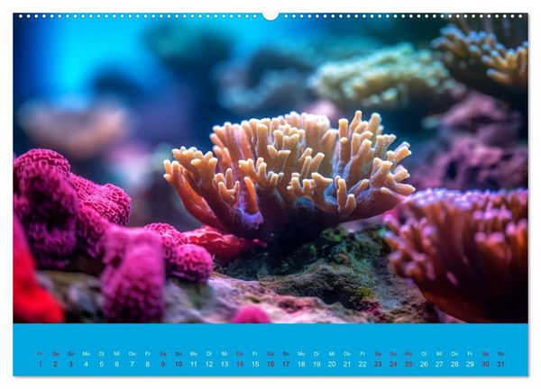 Produktbild: Farbenpracht im Ozean - Die Sch&ouml;nheit der Korallen (hochwertiger Premium Wandkalender 2026 DIN A2 quer), Kunstdruck in Hochglanz