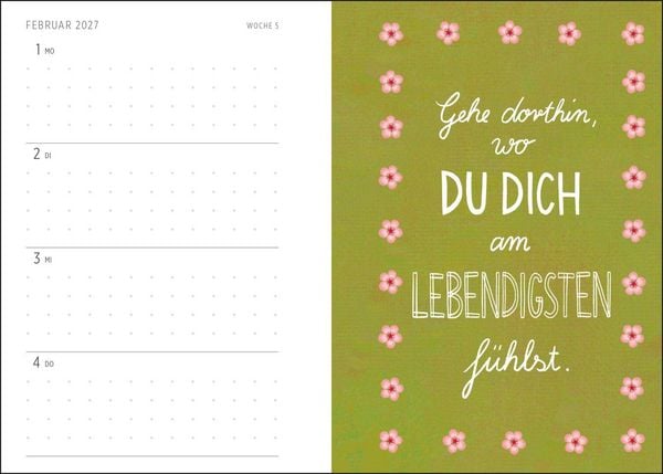 Produktbild: Buchkalender 2027: Lebe wild und voller Wunder