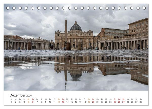 Produktbild: Rom &ndash; Geschichte, Glanz und Gassen (Tischkalender 2026 DIN A5 quer), CALVENDO Monatskalender