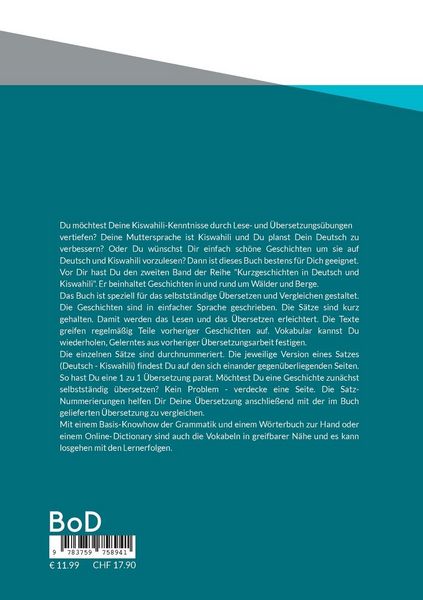 Produktbild: Kurzgeschichten Deutsch Suaheli W&auml;lder und Berge