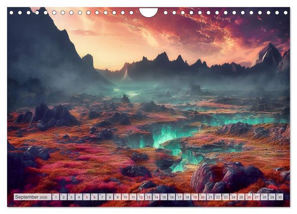 Produktbild: Extraterrestrisch - Auf fremden Planeten (Wandkalender 2026 DIN A4 quer), CALVENDO Monatskalender