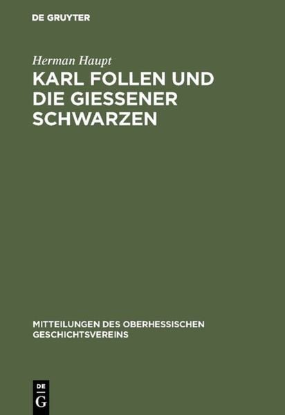 Produktbild: Karl Follen und die Gie&szlig;ener Schwarzen