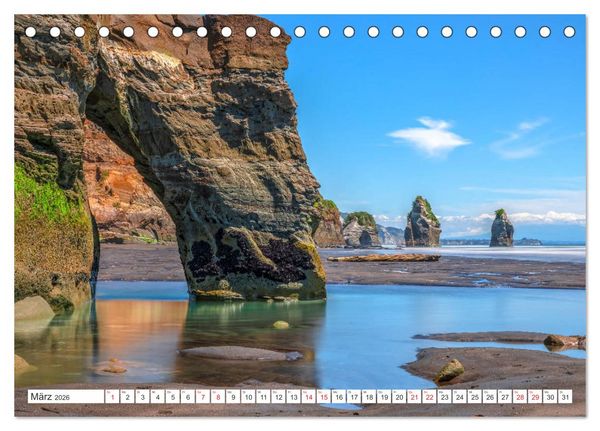 Produktbild: Neuseeland Nordinsel - Das Land der Hobbits und Vulkane (Tischkalender 2026 DIN A5 quer), CALVENDO Monatskalender