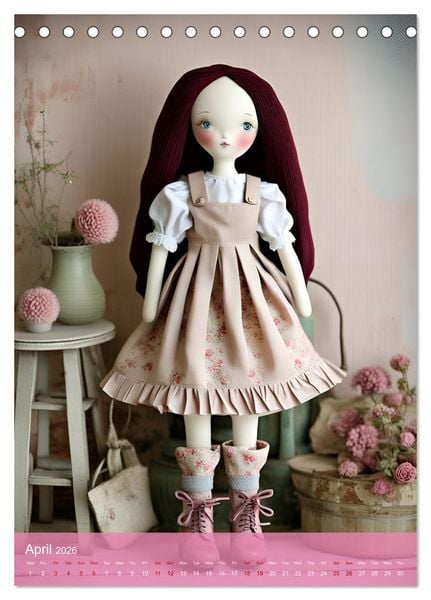 Produktbild: Romantic Dolls (Desk Calendar 2026 DIN A5 portrait), CALVENDO 12 Month DeskCalendar