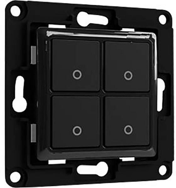 Produktbild: Shelly Wall switch 4 - black Wandtaster