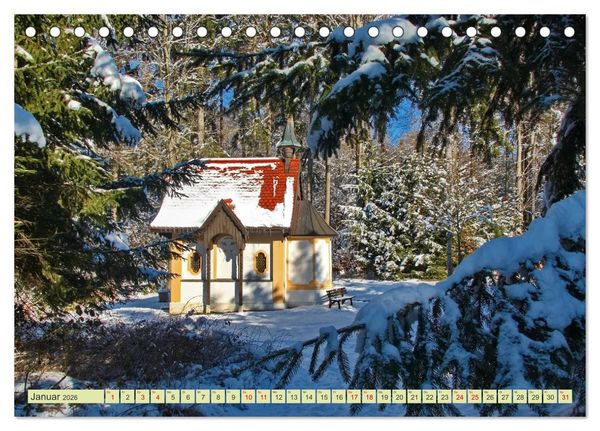 Produktbild: Die Stauden, Kirchen und Kapellen im Naturpark Augsburg westliche W&auml;lder (Tischkalender 2026 DIN A5 quer), CALVENDO Monatskalender