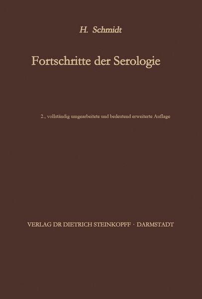 Produktbild: Fortschritte der Serologie