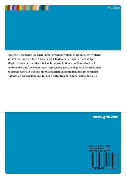 Produktbild: Lichtgestaltung in Film und Fernsehen