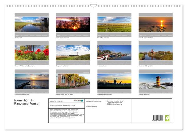 Produktbild: Krummh&ouml;rn im Panorama-Format (Wandkalender 2026 DIN A2 quer), CALVENDO Monatskalender