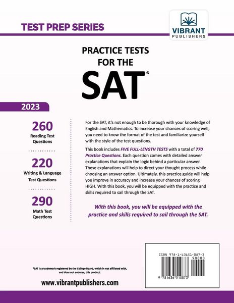 Produktbild: Practice Tests For The SAT