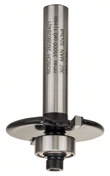 Bosch Accessories 2608628401 Nutfräser Hartmetall Länge 51 mm Produktabmessung, Ø 32 mm Schaftdurchmesser 8 mm