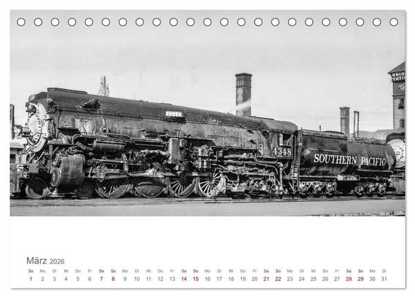 Produktbild: US-Dampflokomotiven (Tischkalender 2026 DIN A5 quer), CALVENDO Monatskalender