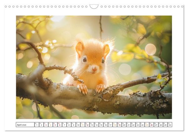Produktbild: Lustige Eichh&ouml;rnchen (Wandkalender 2026 DIN A3 quer), CALVENDO Monatskalender