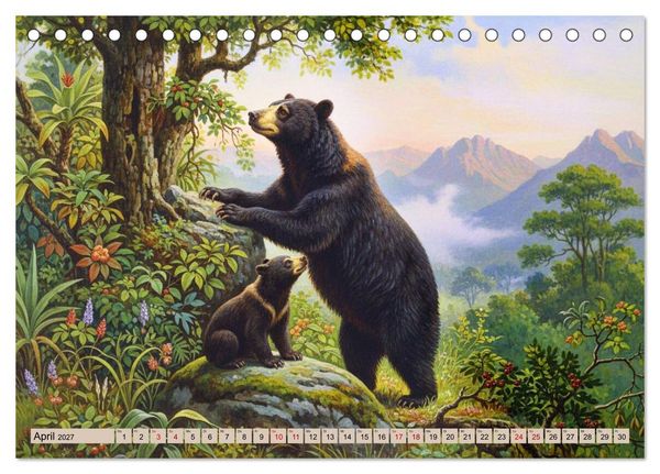 Produktbild: S&uuml;damerikas Tiere wie aus alten B&uuml;chern (Tischkalender 2027 DIN A5 quer), CALVENDO Monatskalender