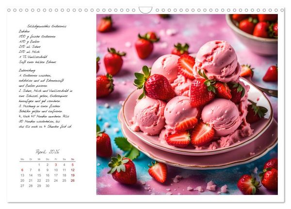 Produktbild: Naschkatzentr&auml;ume - S&uuml;ndhaft leckere Desserts mit einfachen Rezepten (Wandkalender 2026 DIN A3 quer), CALVENDO Monatskalender
