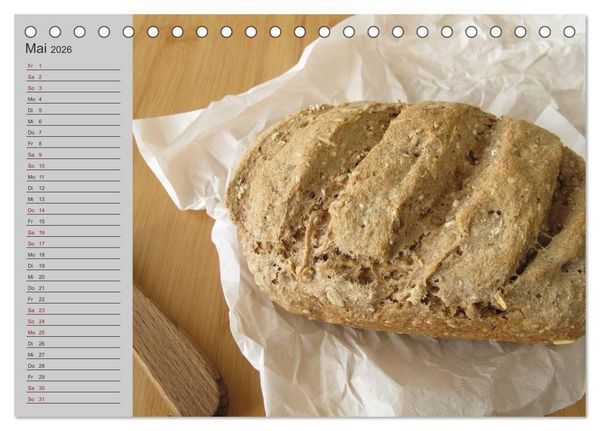Produktbild: Frisch gebackene Brote und Br&ouml;tchen (Tischkalender 2026 DIN A5 quer), CALVENDO Monatskalender