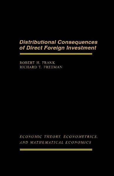 Produktbild: Distributional Consequences of Direct Foreign Investment